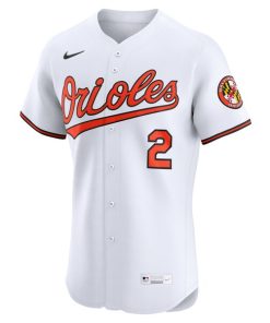 Alternative view of Gunnar Henderson Baltimore Orioles Nike Home Elite Jersey - White