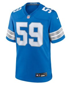 Alternative view of Giovanni Manu Detroit Lions Nike Team Game Jersey -  Blue