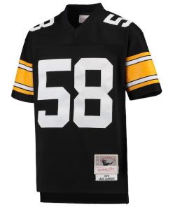 Alternative view of Jack Lambert Pittsburgh Steelers Youth 1976 Legacy Retired Player Jersey - Black