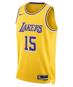 Alternative view of Austin Reaves Los Angeles Lakers Nike Unisex Swingman Jersey - Icon Edition - Gold