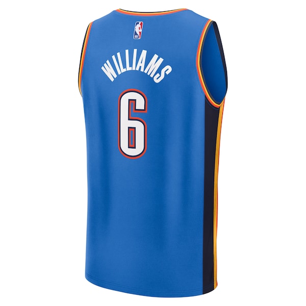 Jaylin Williams Oklahoma City Thunder Fast Break Replica Player Jersey - Icon Edition - Blue - Image 2