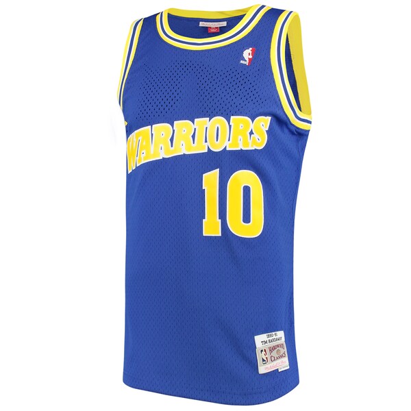 Tim Hardaway Golden State Warriors 1990/91 Hardwood Classics Swingman Jersey - Royal - Image 2