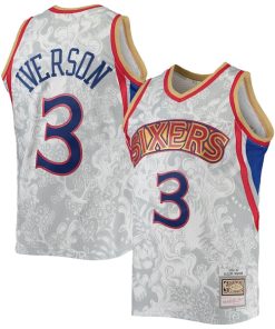 Allen Iverson Philadelphia 76ers Hardwood Classics 1996/97 Lunar New Year Swingman Jersey - White