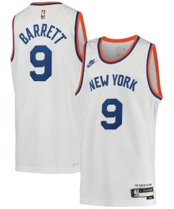 RJ Barrett New York Knicks Nike Youth 2021/22 Swingman Player Jersey - Classic Edition - White