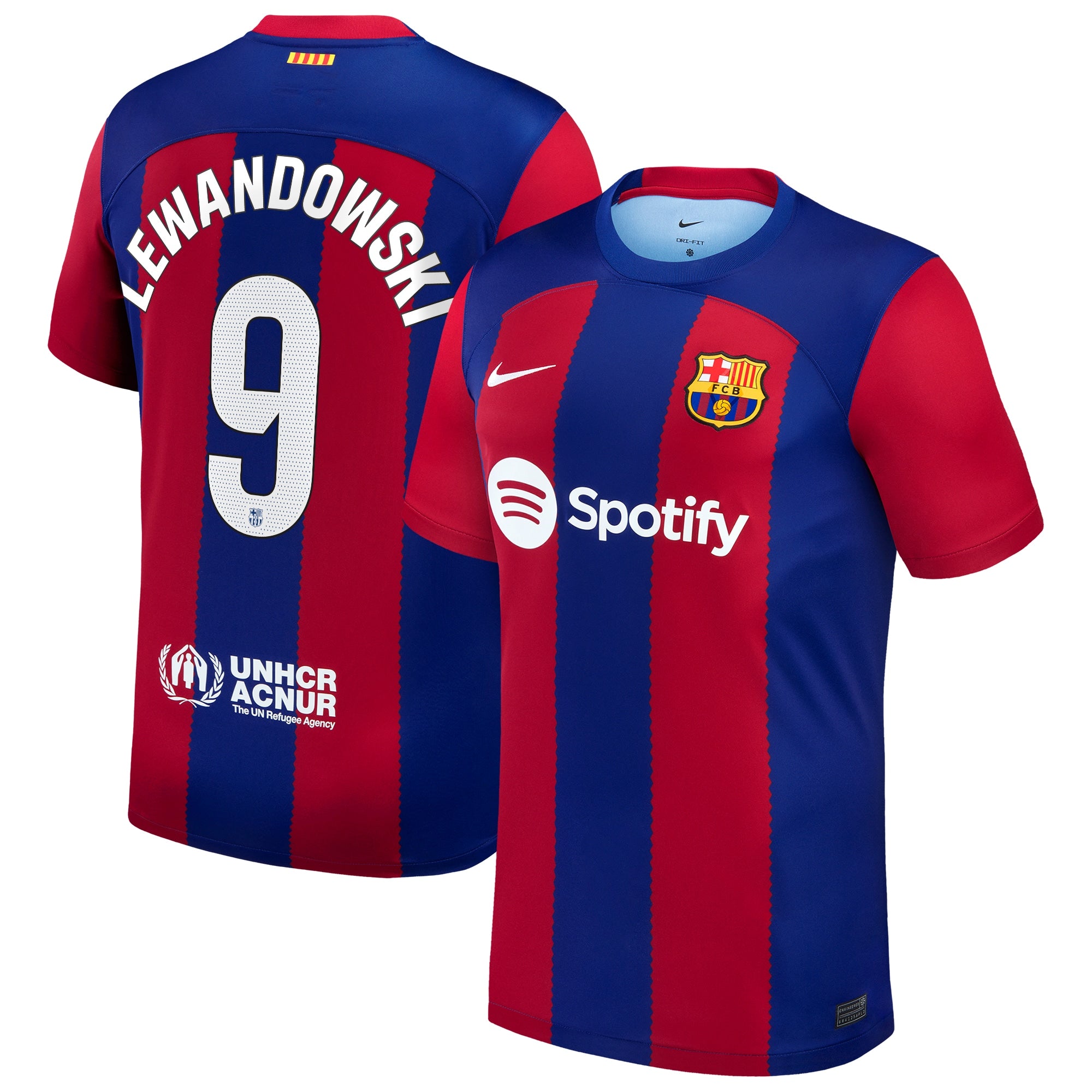 Robert Lewandowski Barcelona Nike 2023/24 Third Replica Jersey - Aqua/Royal/White - Image 7
