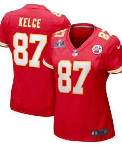 Travis Kelce Kansas City Chiefs Nike Women's Super Bowl LVIII Game Jersey - Red