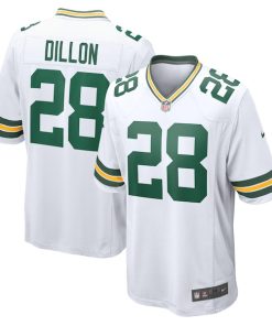 AJ Dillon Green Bay Packers Nike Game Player Jersey - White/Green