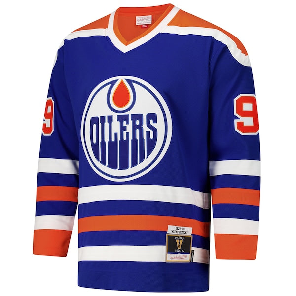 Wayne Gretzky Edmonton Oilers 1979-80 Power Play Jersey - Royal - Image 2