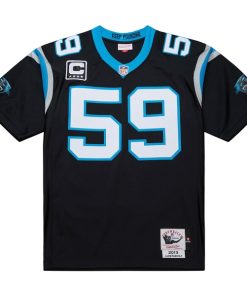 Alternative view of Luke Kuechly Carolina Panthers  2013 Authentic Throwback Retired Player Jersey - Black