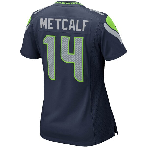 DK Metcalf Seattle Seahawks Nike Women's Game Player Jersey - College Navy/Neon Green - Image 4
