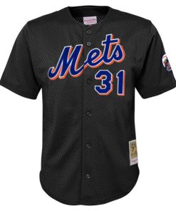 Alternative view of Mike Piazza New York Mets Youth Cooperstown Collection?Mesh Batting Practice Jersey - Black