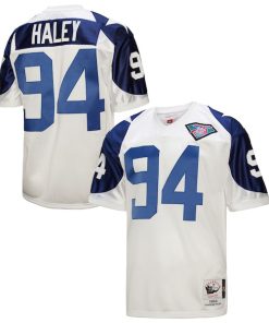 Charles Haley Dallas Cowboys 1994  Authentic Throwback Retired Player Jersey - White