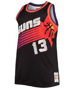 Alternative view of Steve Nash Phoenix Suns Big & Tall 1996/97 NBA 75th Anniversary Diamond Swingman Jersey - Black