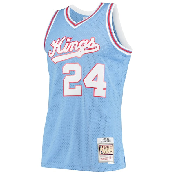 Reggie Theus Sacramento Kings 1985/86 Hardwood Classics Swingman Jersey - Light Blue - Image 2