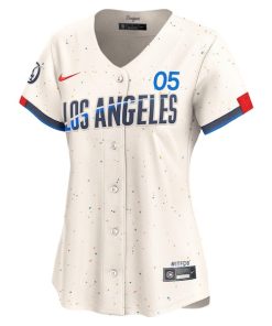 Alternative view of Freddie Freeman Los Angeles Dodgers Nike Women's 2024 City Connect Limited Player Jersey - Cream