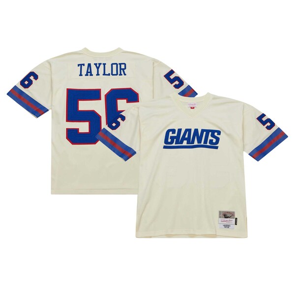 Lawrence Taylor New York Giants Chainstitch Legacy Jersey - Cream - Image 2