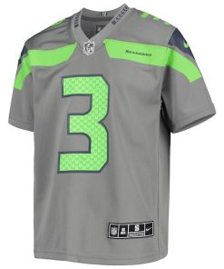 Alternative view of Russell Wilson Seattle Seahawks Nike Youth Inverted Team Game Jersey - Gray