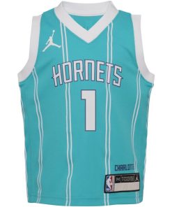Alternative view of LaMelo Ball Charlotte Hornets Jordan Brand Preschool Swingman Player Jersey - Icon Edition - Teal