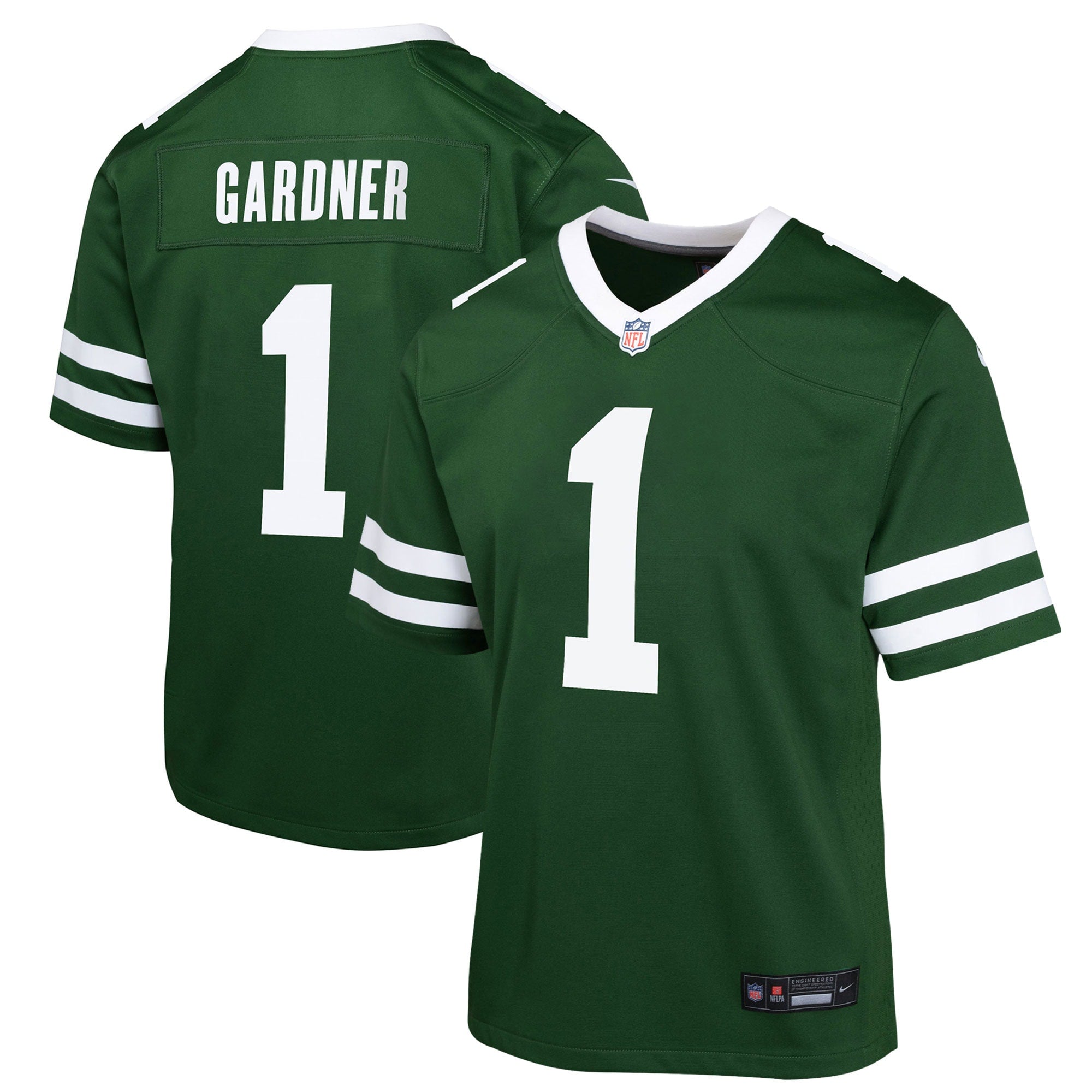 Ahmad Sauce Gardner New York Jets Nike Youth Alternate Game Jersey - Legacy Black/Green/White - Image 6
