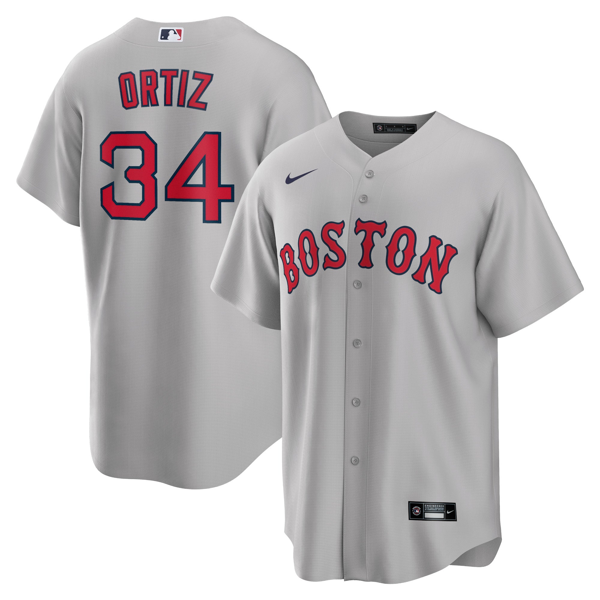 David Ortiz Boston Red Sox Nike Home Replica Player Jersey - White/Gray/Navy/Red - Image 5