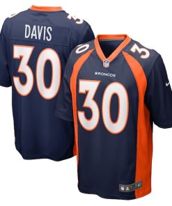 Alternative view of Terrell Davis Denver Broncos Nike Retired Player Jersey - Navy/Orange