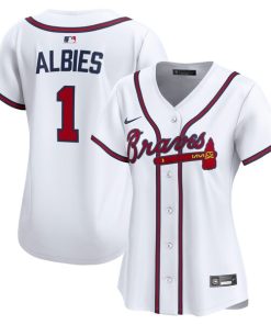 Ozzie Albies Atlanta Braves Nike Women's Home Limited Player Jersey?¨C White