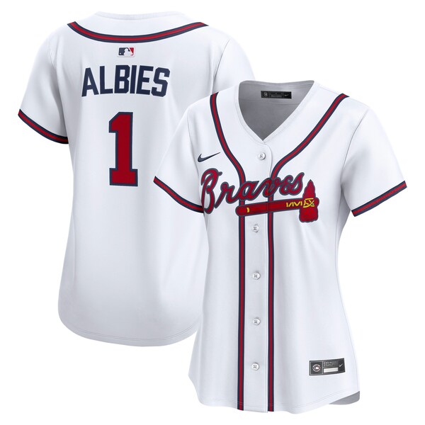 Ozzie Albies Atlanta Braves Nike Women's Home Limited Player Jersey?ยจC White