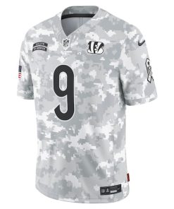 Alternative view of Joe Burrow Cincinnati Bengals Nike 2024 Salute to Service Limited Jersey - Arctic Camo