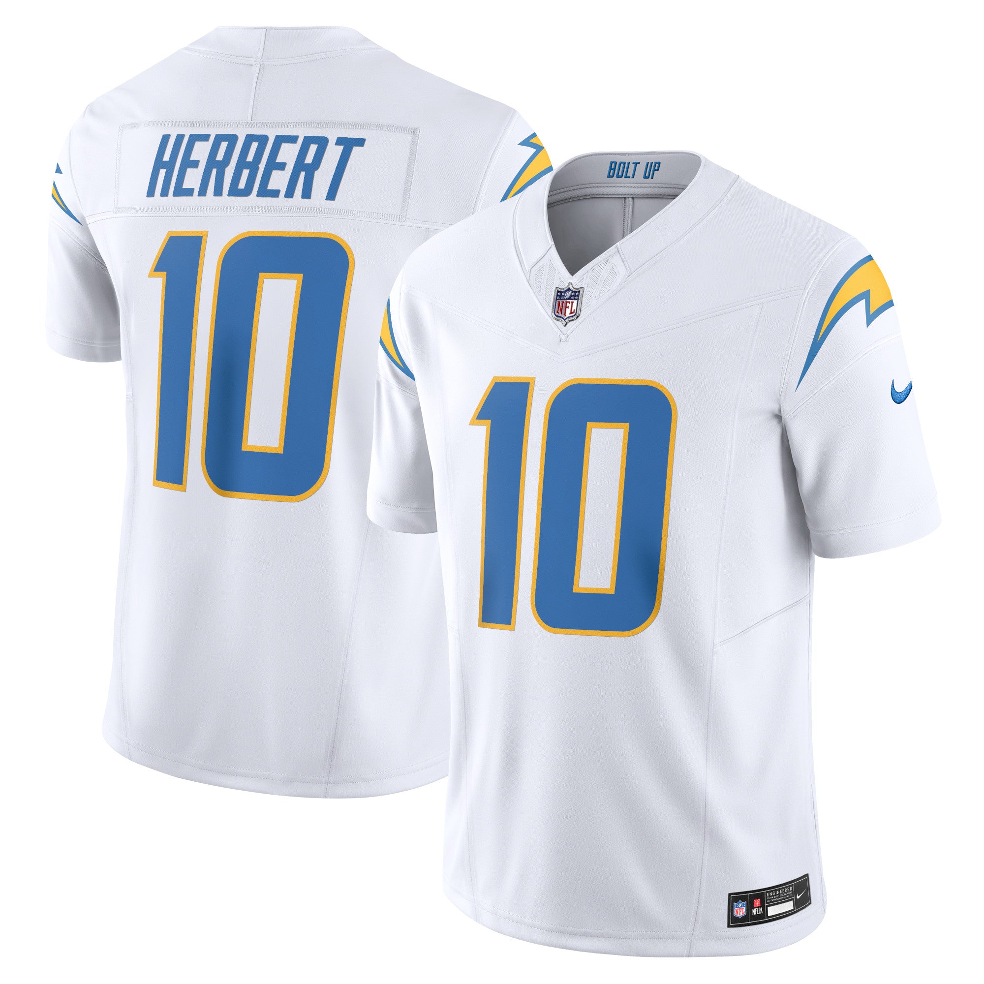Justin Herbert Los Angeles Chargers Nike Vapor F.U.S.E. Limited Jersey - Royal/Navy/Powder Blue/White - Image 10