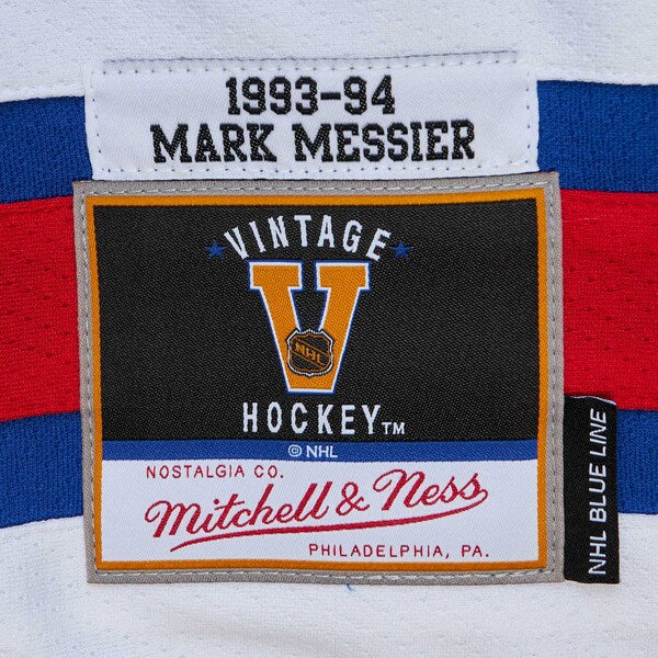 Mark Messier New York Rangers Captain Patch 1993/94 Blue Line Player Jersey - Blue - Image 6