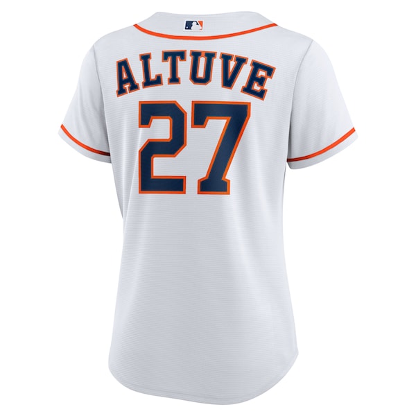 Jose Altuve Houston Astros Nike Women's Home Replica Player Jersey - White/Navy - Image 4