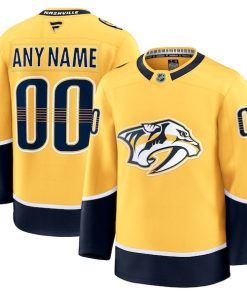 Alternative view of Nashville Predators  Home Premium Custom Jersey - Gold/White