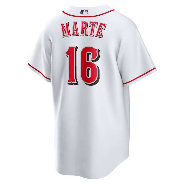 Noelvi Marte Cincinnati Reds Nike Home Replica Jersey - White - Image 3