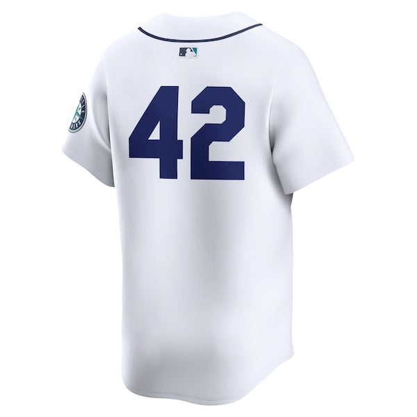 Seattle Mariners Nike 2024 Jackie Robinson Day Home Limited Jersey?ยจC White - Image 3