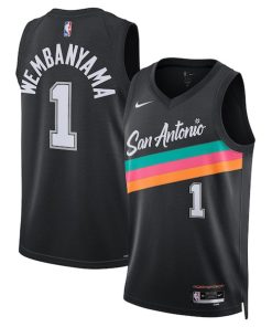 Victor Wembanyama San Antonio Spurs Nike Unisex 2025/26 Swingman Jersey - Black - City Edition