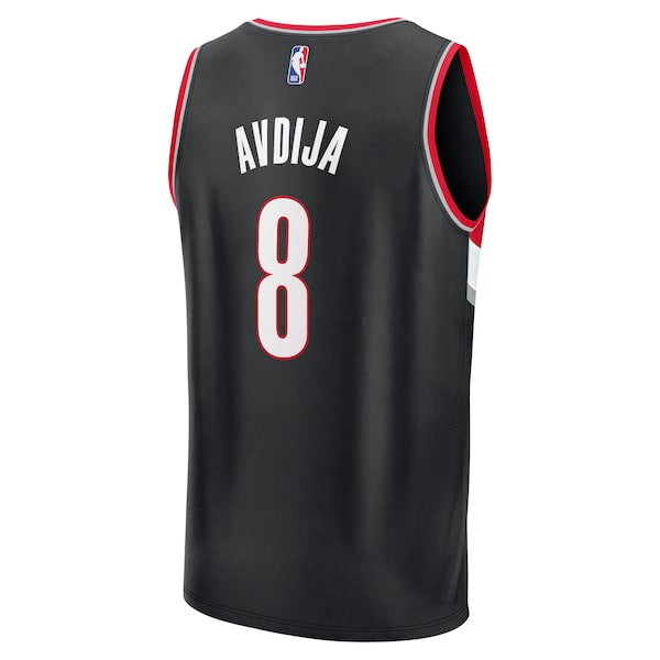 Deni Avdija Portland Trail Blazers Fast Break Replica Player Jersey - Icon Edition - Black - Image 3
