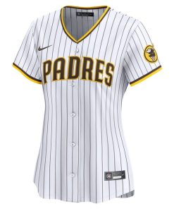 Alternative view of San Diego Padres Nike Women's Home Limited Custom Jersey - White