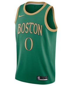 Alternative view of Jayson Tatum Boston Celtics Nike Unisex 2019/20 Swingman Player Jersey - City Edition - Green