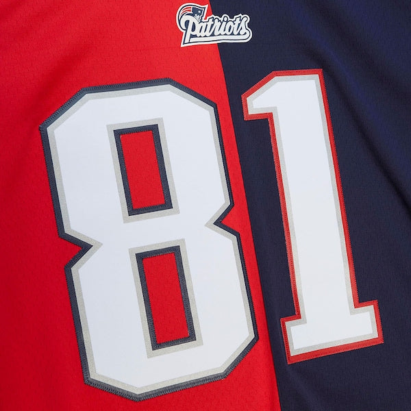 Randy Moss New England Patriots 2007 Split Legacy Replica Jersey - Navy/Red - Image 4