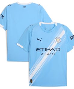 Alternative view of Manchester City Puma 2025/26 Home Replica Jersey - Sky Blue/Black