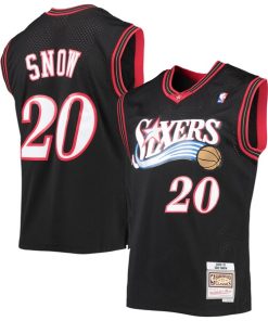 Eric Snow Philadelphia 76ers 2000/01 Hardwood Classics Swingman Jersey - Black
