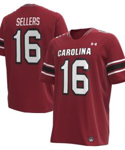Men's Under Armour LaNorris Sellers South Carolina Gamecocks NIL Football Replica Player Jersey - Garnet/Black