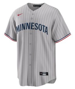 Alternative view of Minnesota Twins Nike Road Replica Team Jersey - Gray