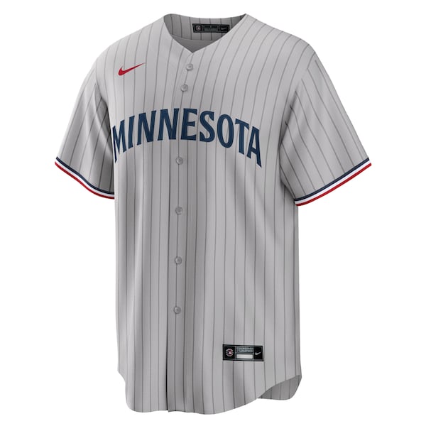 Minnesota Twins Nike Road Replica Team Jersey - Gray - Image 2