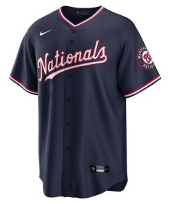 Alternative view of Washington Nationals Nike Alternate Replica Team Jersey - Navy