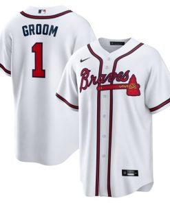 Atlanta Braves Nike #1 Groom Home Replica Jersey - White