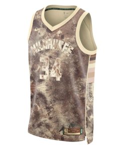 Alternative view of Giannis Antetokounmpo Milwaukee Bucks Nike Unisex Select Series Swingman Jersey - Brown