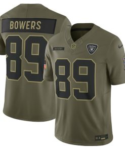 Brock Bowers Las Vegas Raiders Nike 2025 Salute to Service Limited Jersey - Olive