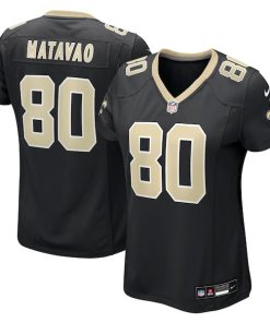 Moliki Matavao New Orleans Saints Nike Women's Team Game Jersey -  Black