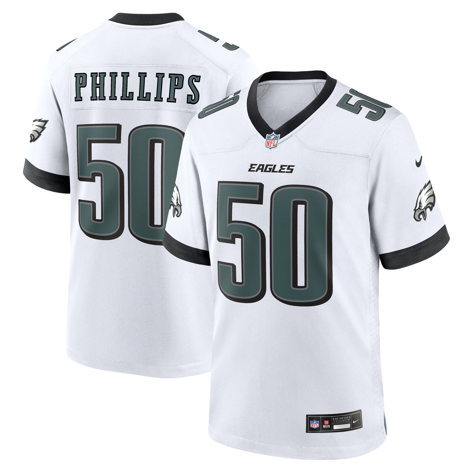 Jaelan Phillips Philadelphia Eagles Nike Team Game Jersey - Midnight Green/White/Kelly Green - Image 7